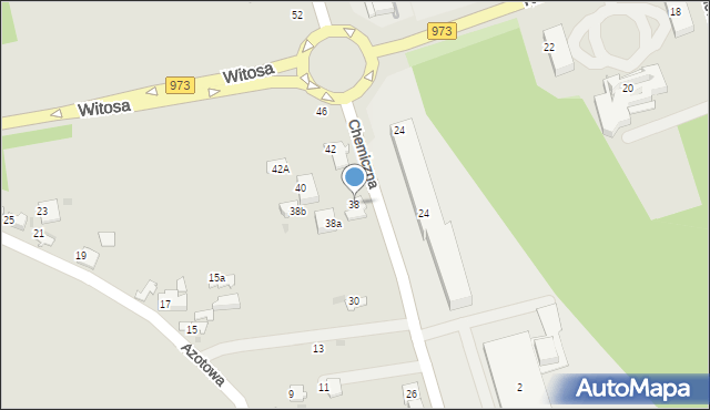 Tarnów, Chemiczna, 38, mapa Tarnów