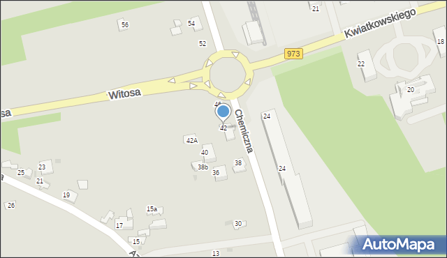 Tarnów, Chemiczna, 42, mapa Tarnów