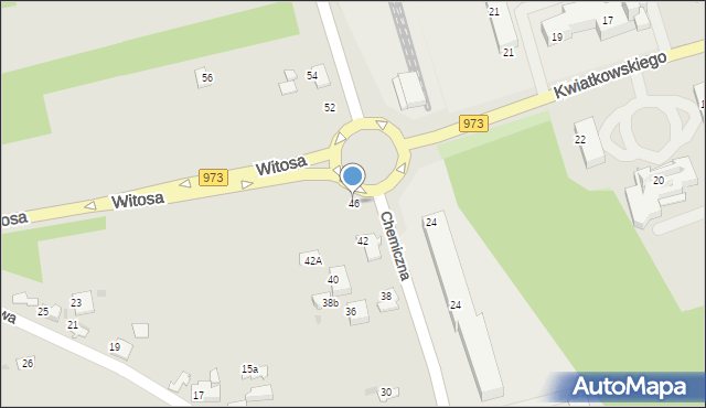 Tarnów, Chemiczna, 46, mapa Tarnów