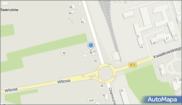 Tarnów, Chemiczna, 54, mapa Tarnów