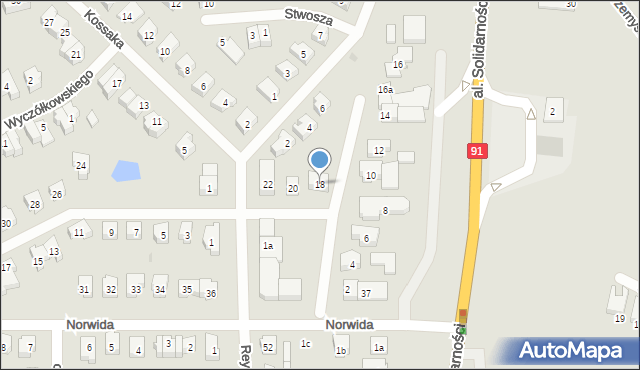 Tczew, Chełmońskiego Józefa, 18, mapa Tczew