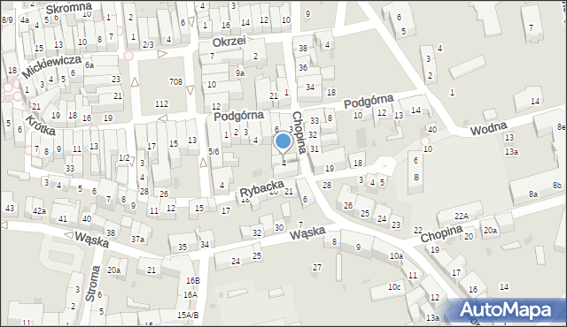 Tczew, Chopina Fryderyka, 4, mapa Tczew