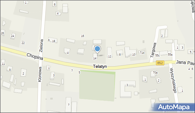 Telatyn, Chopina Fryderyka, 20, mapa Telatyn