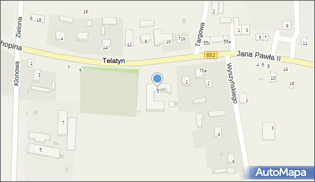 Telatyn, Chopina Fryderyka, 3, mapa Telatyn