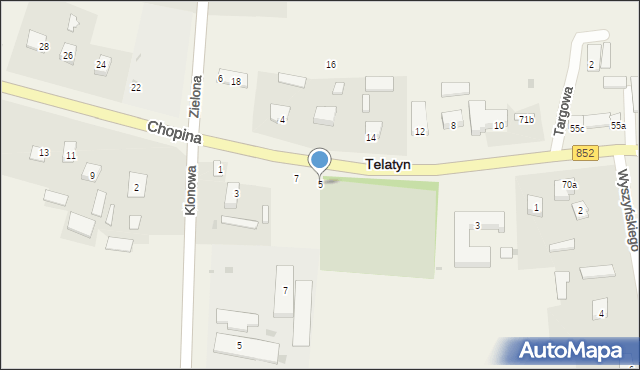 Telatyn, Chopina Fryderyka, 5, mapa Telatyn