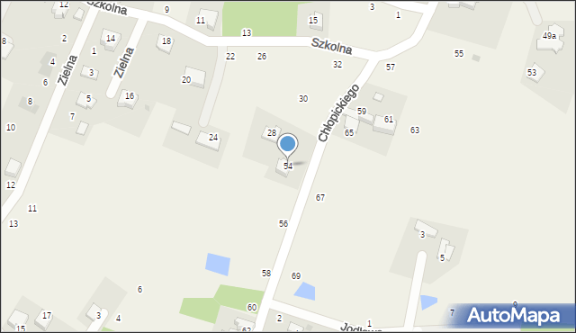 Tenczynek, Chłopickiego Józefa, gen., 54, mapa Tenczynek