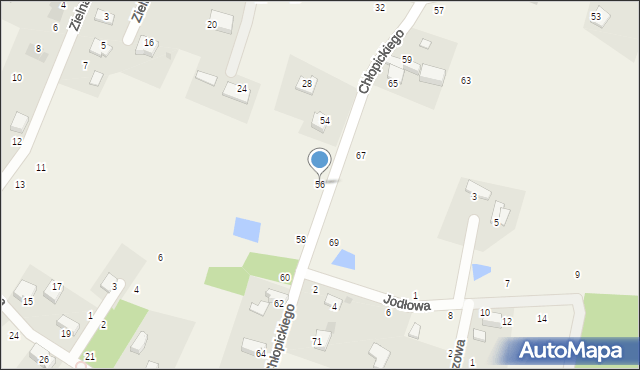 Tenczynek, Chłopickiego Józefa, gen., 56, mapa Tenczynek