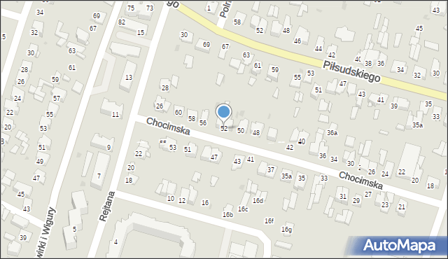 Tomaszów Lubelski, Chocimska, 52, mapa Tomaszów Lubelski