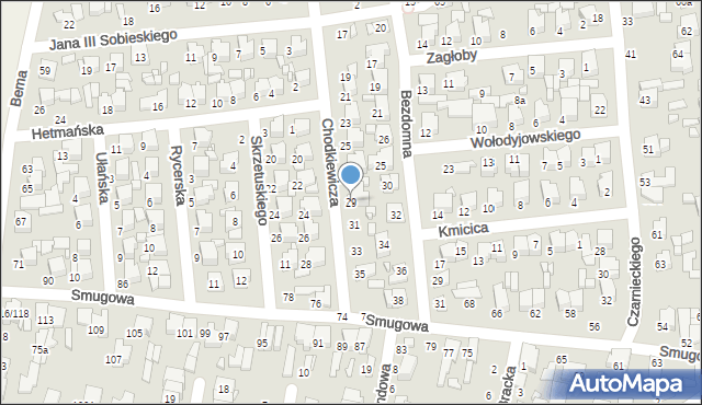 Tomaszów Mazowiecki, Chodkiewicza Jana Karola, hetm., 29, mapa Tomaszów Mazowiecki