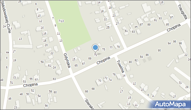 Tomaszów Mazowiecki, Chopina Fryderyka, 71, mapa Tomaszów Mazowiecki