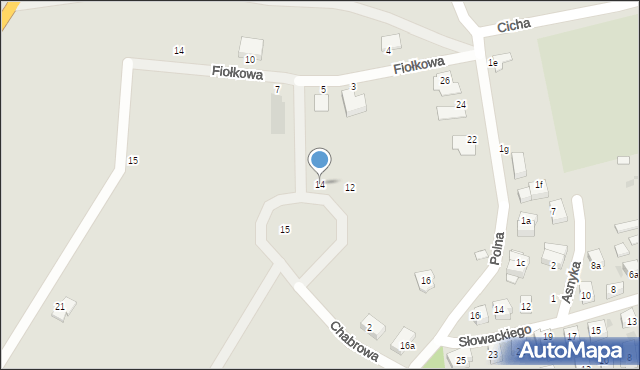 Trzebnica, Chabrowa, 14, mapa Trzebnica