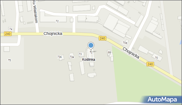 Tuchola, Chojnicka, 71, mapa Tuchola