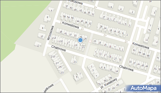 Tulce, Chabrowa, 1/2, mapa Tulce