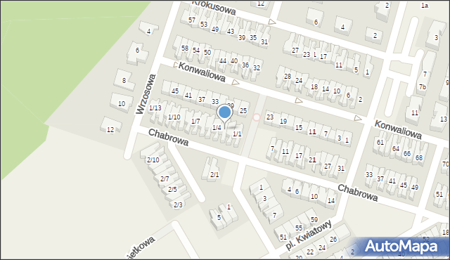 Tulce, Chabrowa, 1/3, mapa Tulce