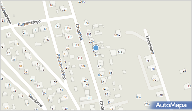 Turek, Chopina Fryderyka, 94, mapa Turka