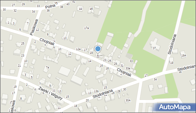 Tuszyn, Chojniak, 21, mapa Tuszyn