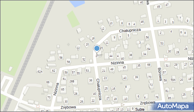 Tychy, Chałupnicza, 17, mapa Tychów