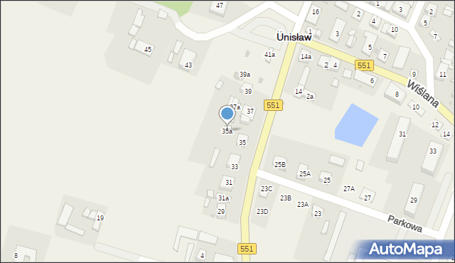 Unisław, Chełmińska, 35a, mapa Unisław