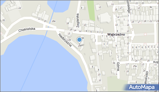 Wąbrzeźno, Chełmińska, 13d, mapa Wąbrzeźno