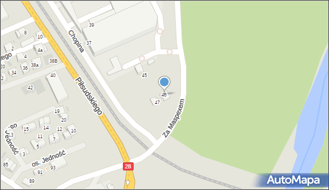 Wadowice, Chopina Fryderyka, 46, mapa Wadowice