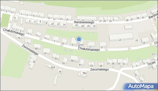 Wałbrzych, Chałubińskiego Tytusa, 10, mapa Wałbrzycha