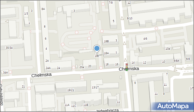 Warszawa, Chełmska, 18c, mapa Warszawy