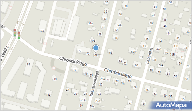 Warszawa, Chrościckiego Juliana, ks., 68, mapa Warszawy