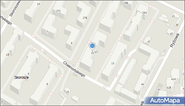 Warszawa, Chełmońskiego Józefa, 11, mapa Warszawy