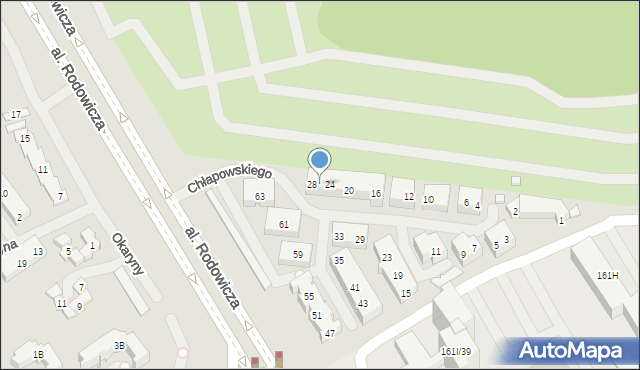 Warszawa, Chłapowskiego Dezyderego, gen., 26, mapa Warszawy