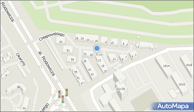 Warszawa, Chłapowskiego Dezyderego, gen., 27, mapa Warszawy