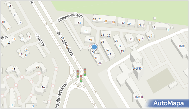 Warszawa, Chłapowskiego Dezyderego, gen., 53, mapa Warszawy