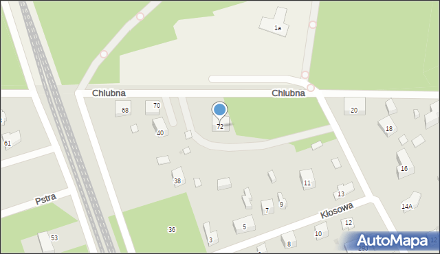 Warszawa, Chlubna, 72, mapa Warszawy