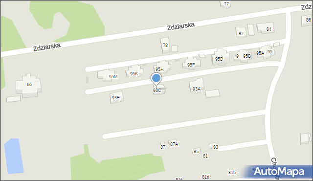 Warszawa, Chudoby Stanisława, 93C, mapa Warszawy