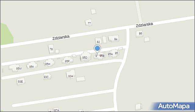 Warszawa, Chudoby Stanisława, 95C, mapa Warszawy