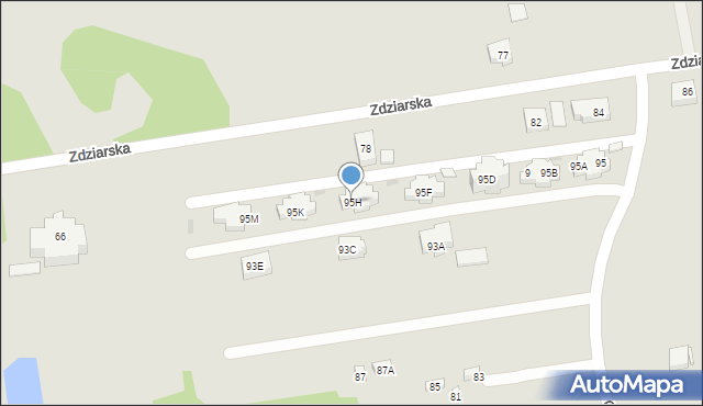 Warszawa, Chudoby Stanisława, 95H, mapa Warszawy