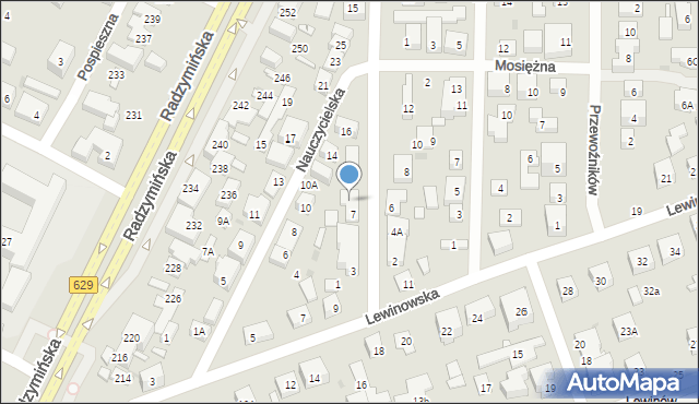 Warszawa, Chałupnicza, 7A, mapa Warszawy