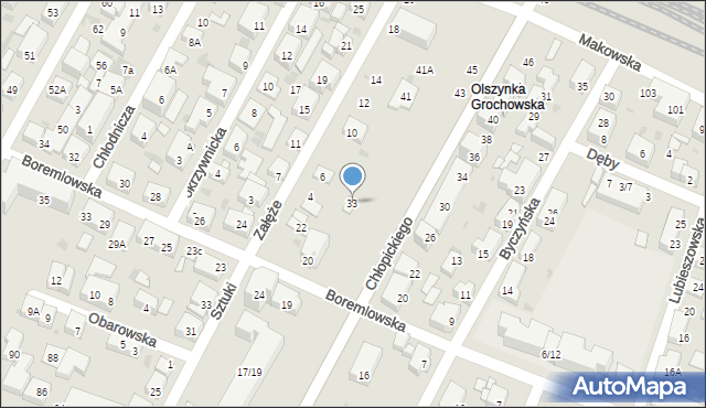 Warszawa, Chłopickiego Józefa, gen., 33, mapa Warszawy