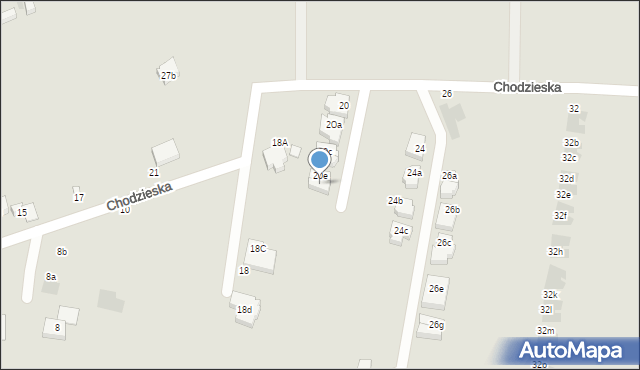 Warszawa, Chodzieska, 20f, mapa Warszawy