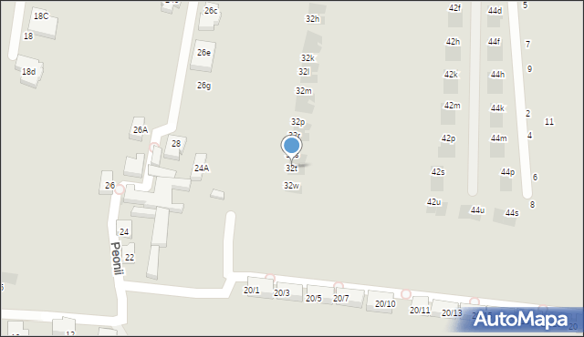 Warszawa, Chodzieska, 32t, mapa Warszawy