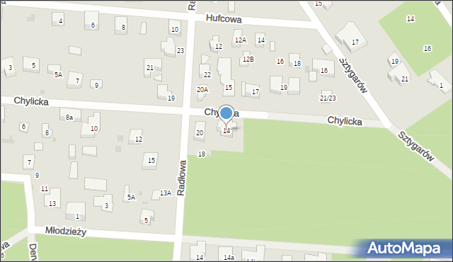 Warszawa, Chylicka, 14, mapa Warszawy