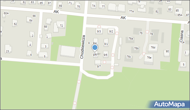 Warszawa, Chodkiewicza Jana Karola, hetm., 9/5, mapa Warszawy