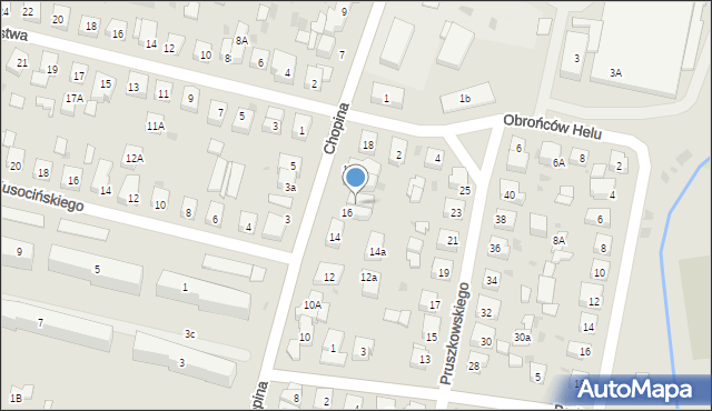Wejherowo, Chopina Fryderyka, 16b, mapa Wejherowo