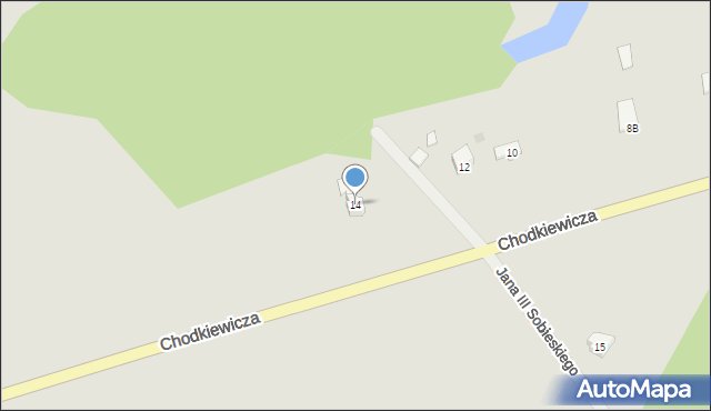 Wielbark, Chodkiewicza Jana Karola, hetm., 14, mapa Wielbark