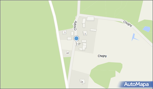 Wiele, Chojny, 2, mapa Wiele