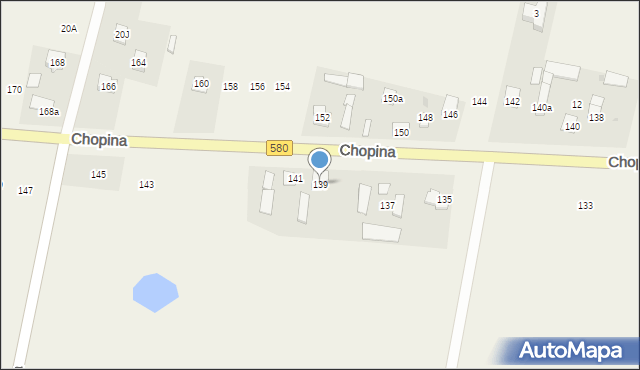 Wilkowa Wieś, Chopina Fryderyka, 139, mapa Wilkowa Wieś