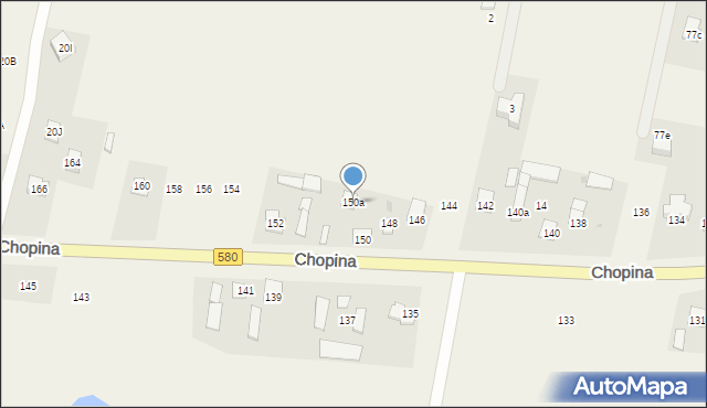Wilkowa Wieś, Chopina Fryderyka, 150a, mapa Wilkowa Wieś