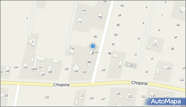 Wilkowa Wieś, Chopina Fryderyka, 8c, mapa Wilkowa Wieś
