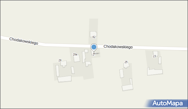 Wilkowiecko, Chodakowskiego, płk., 27, mapa Wilkowiecko