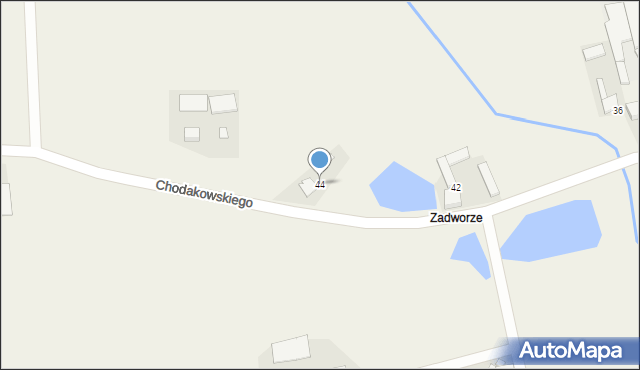 Wilkowiecko, Chodakowskiego, płk., 44, mapa Wilkowiecko