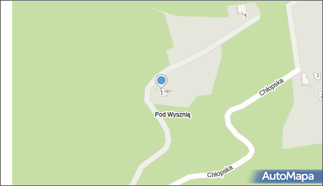 Wisła, Chłopska, 1, mapa Wisła